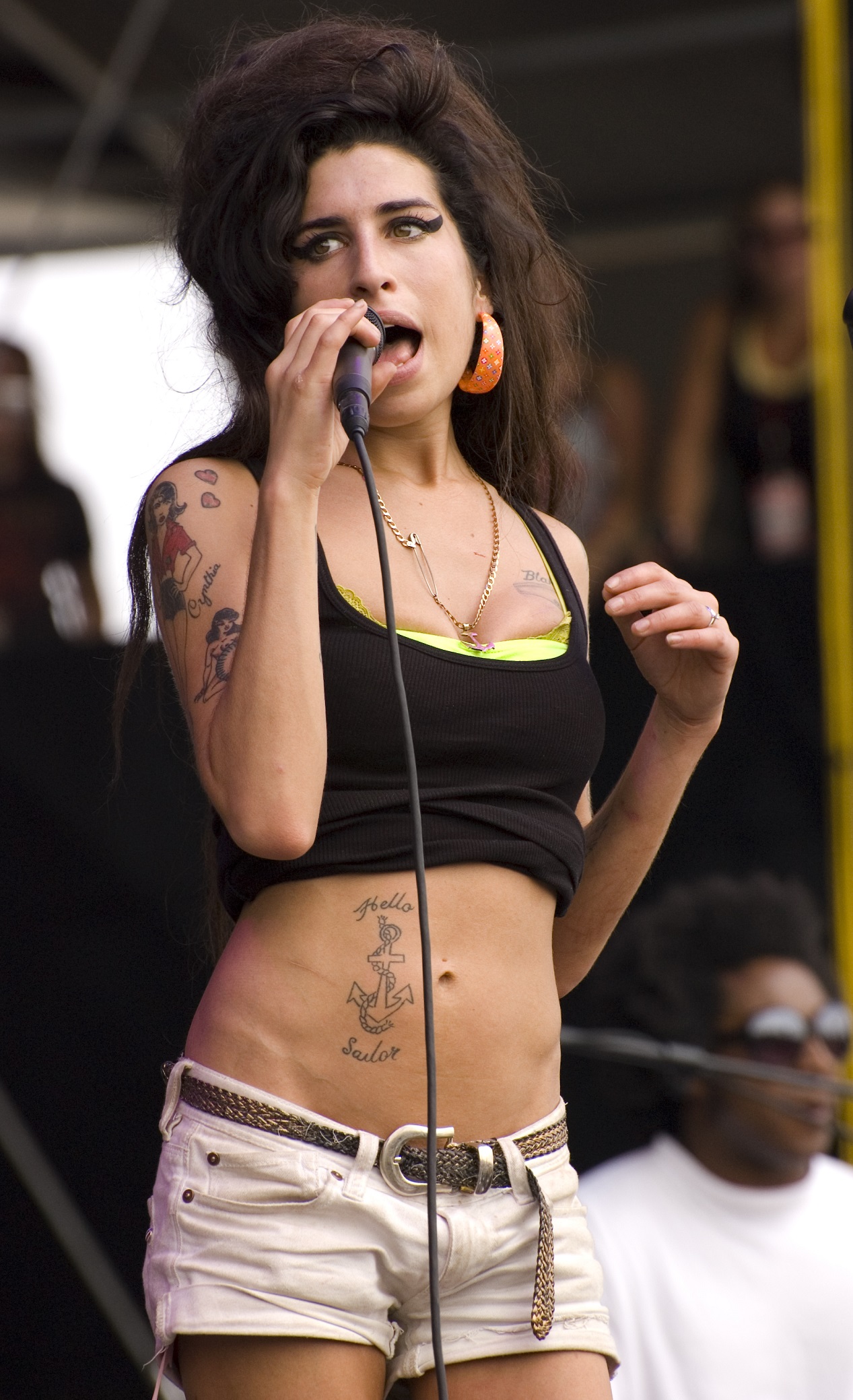 La chanteuse Amy Winehouse sur scène en 2007