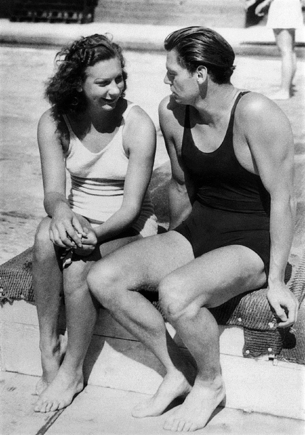 Helene Madison et Johnny Weissmuller le 27/7/1932