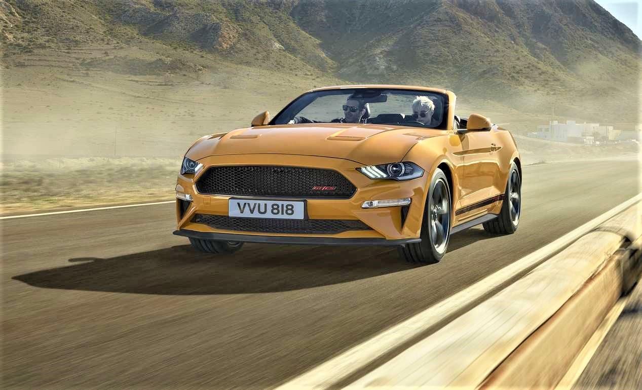 Ford Mustang cabriolet jaune modèle California 2022
