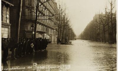 boulevard haussmann innonde en janvier 1910 8eme arrondissement paris wikimedia - Vintage